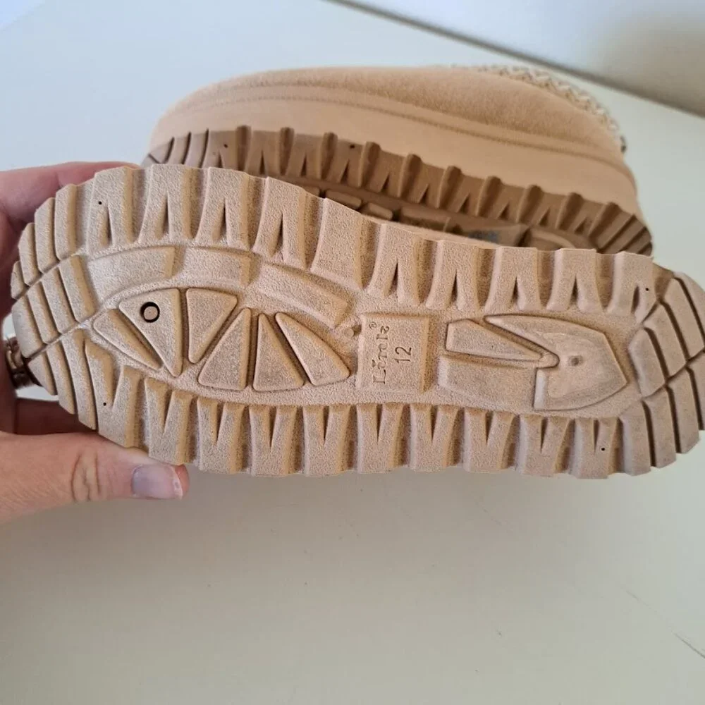 Link Girl shoes size 12 they are UGG like shoes Tan